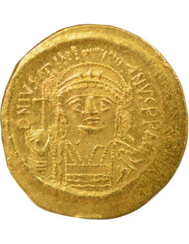 Byzance Justinien Ier Buste de Face 1 solidus Or 545-565 Constantinople
