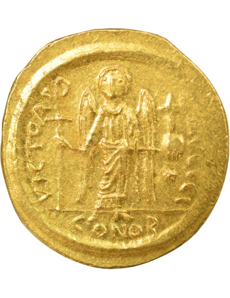 Byzance Justinien Ier Buste de Face 1 solidus Or 545-565 Constantinople