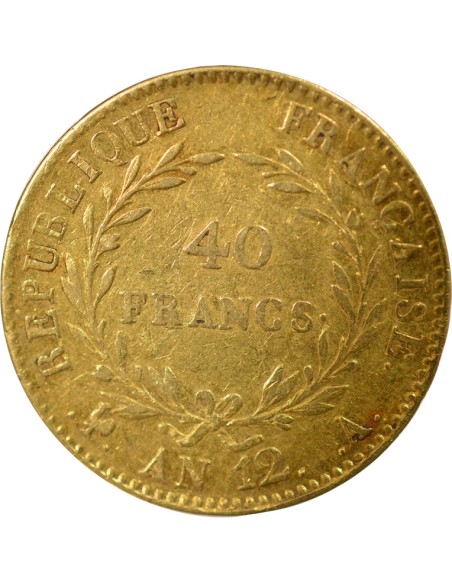 Roi d'Italie Consulat 40 francs Or An 12 A - Paris