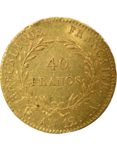 Roi d'Italie Consulat 40 francs Or An 12 A - Paris