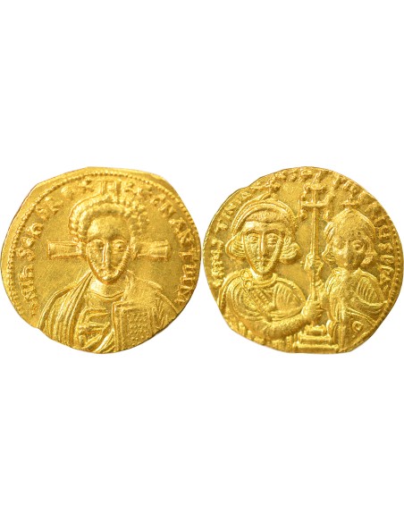 Byzance Justinien Ier Classe II 1 solidus Or 705-711 Constantinople