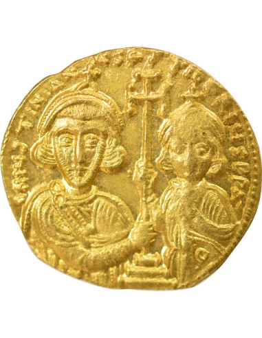 Byzance Justinien Ier Classe II 1 solidus Or 705-711 Constantinople