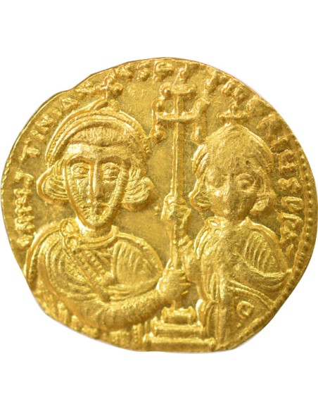 Byzance Justinien Ier Classe II 1 solidus Or 705-711 Constantinople