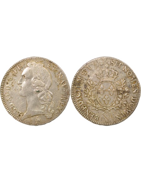 Louis XV Au Bandeau 1 ecu Argent 1764 A - Paris