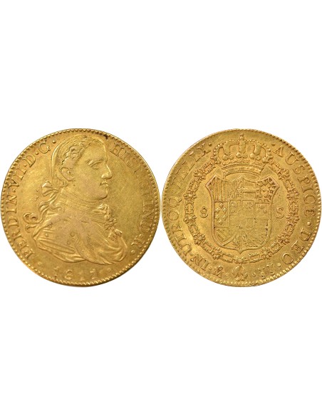 Chili Ferdinand VII 8 escudos Or 1811 Mo Mexico City