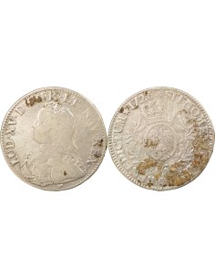 Louis XV Au Buste Habillé 1 ecu Argent 1726 A - Paris