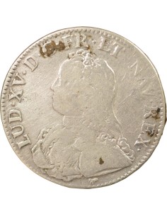 Louis XV Au Buste Habillé 1 ecu Argent 1726 A - Paris 2