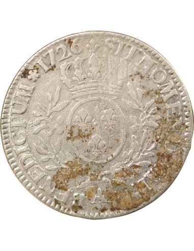 Louis XV Au Buste Habillé 1 ecu Argent 1726 A - Paris