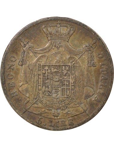 Roi d'Italie 5 lire Argent 1812 M Milan