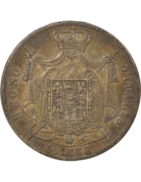 Roi d'Italie 5 lire Argent 1812 M Milan