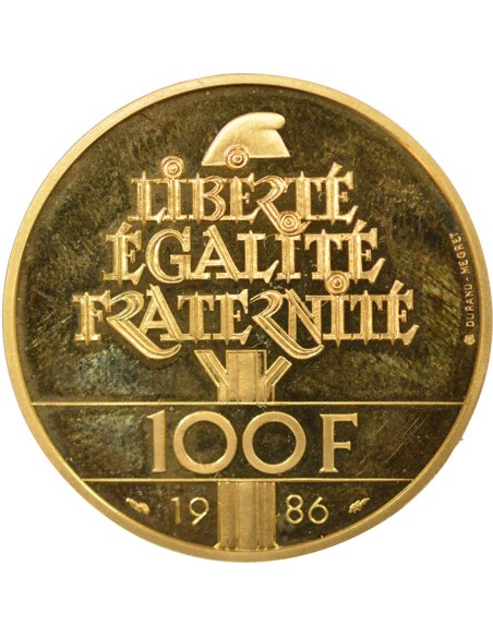 Statue de la Liberté 100 francs Or 1986 Pessac