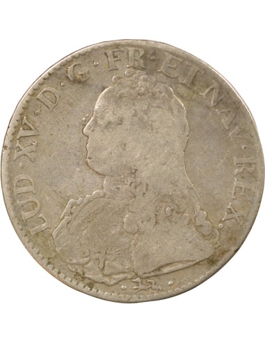 Louis XV Au Buste Habillé 1 ecu Argent 1737 L Bayonne