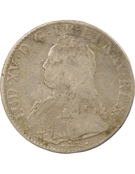 Louis XV Au Buste Habillé 1 ecu Argent 1737 L Bayonne