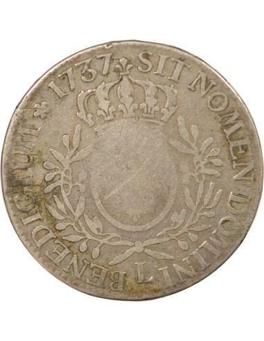 Louis XV Au Buste Habillé 1 ecu Argent 1737 L Bayonne