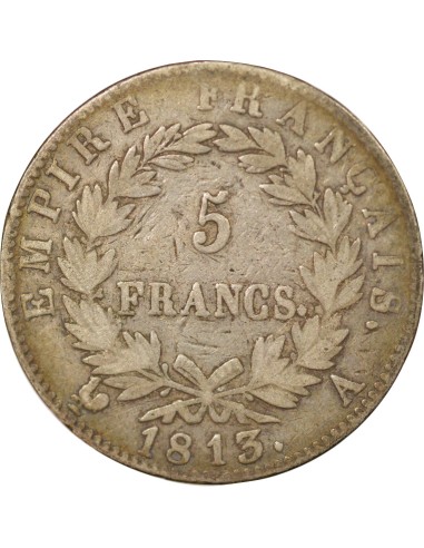 Roi d'Italie Empire 5 francs Argent 1813 A - Paris