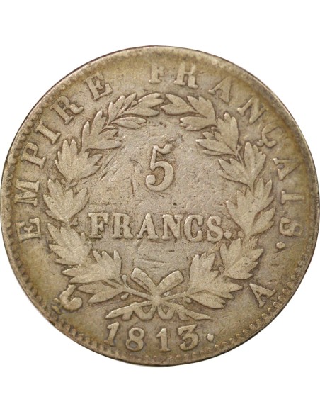 Roi d'Italie Empire 5 francs Argent 1813 A - Paris