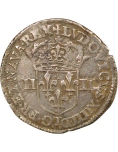 Louis XIV 1/4 ecu Argent 1644 T Nantes 2