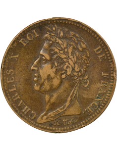 Colonies Françaises Charles X 10 centimes Bronze 1825 A - Paris 2