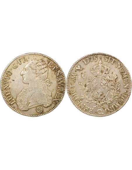 Louis XVI Au Buste Habillé 1 écu Argent 1775 Q Perpignan