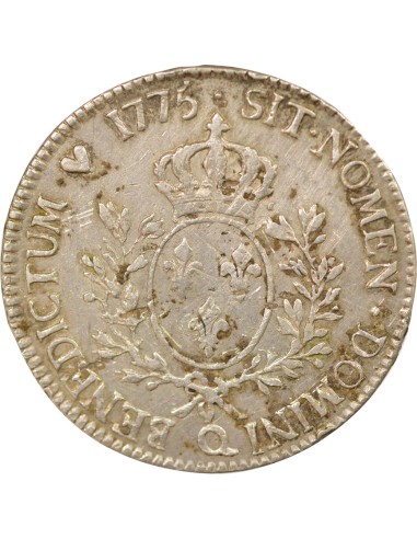 Louis XVI Au Buste Habillé 1 écu Argent 1775 Q Perpignan