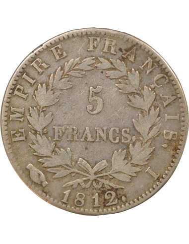 Roi d'Italie Empire 5 francs Argent 1812 I Limoges