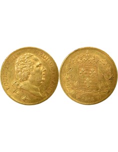 Louis XVIII 40 francs Or 1818 W Lille