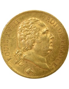 Louis XVIII 40 francs Or 1818 W Lille 2
