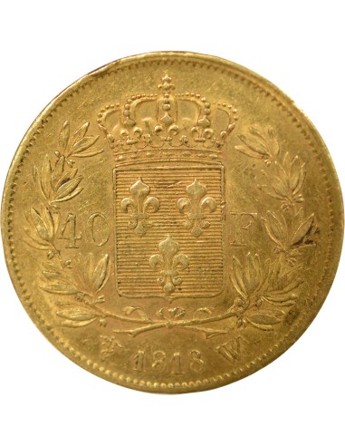 Louis XVIII 40 francs Or 1818 W Lille