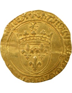Charles VIII 2e Emission 1 ecu d'or Or 1494-1498 H La Rochelle 2