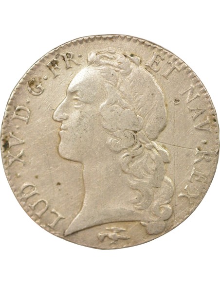 Louis XV Au Bandeau 1 ecu Argent 1763 D Lyon