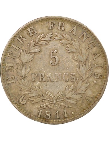 Roi d'Italie Empire 5 francs Argent 1811 A - Paris