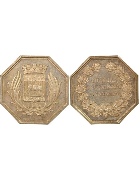 Chambre de Commerce de Nantes 1 jeton Argent 1845-1879