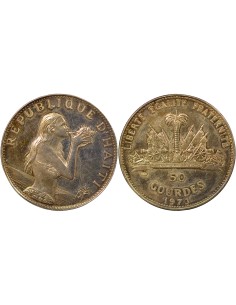 Haïti La Sirène 50 gourdes Argent 1973 Ottawa