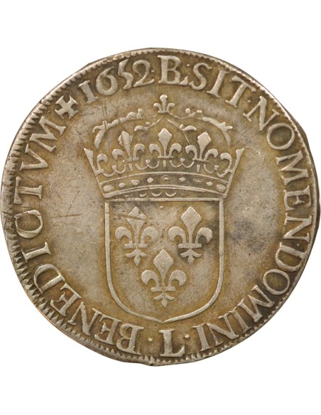Louis XIV A la Mèche Longue 1 ecu Argent 1652 L Bayonne