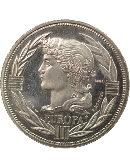 Europa 1 ecu Platine 1987 A Paris