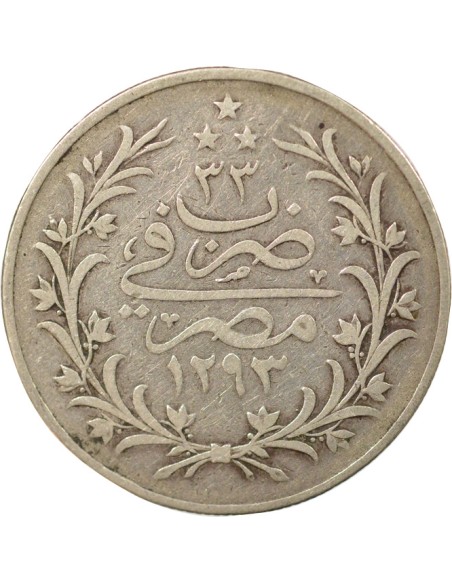 Empire Ottoman Abdülhamid II 10 qirsh Argent 1896-1897 H Heaton