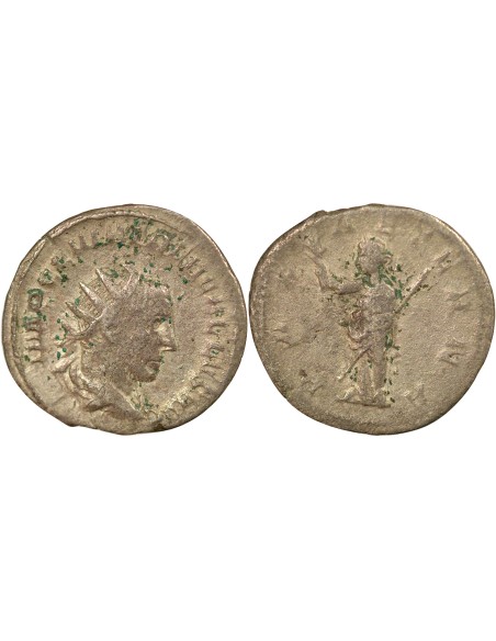Rome Empire Trébonien Galle Pax debout 1 antoninien Billon 252 R Rome