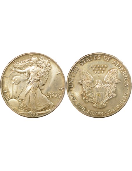 USA American Silver Eagle 1 Dollar Argent 1986 S San Francisco