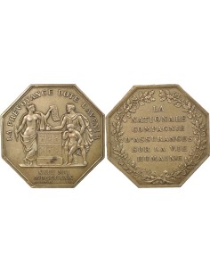 Compagnie Nationale d'Assurances sur la Vie 1 jeton Argent 1830