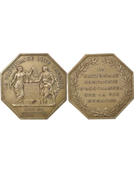 Compagnie Nationale d'Assurances sur la Vie 1 jeton Argent 1830