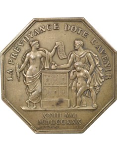 Compagnie Nationale d'Assurances sur la Vie 1 jeton Argent 1830 2