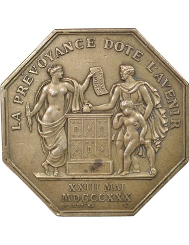 Compagnie Nationale d'Assurances sur la Vie 1 jeton Argent 1830