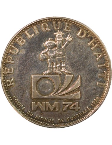Haïti Coupe du Monde 1974 25 gourdes Argent 1973 Ottawa