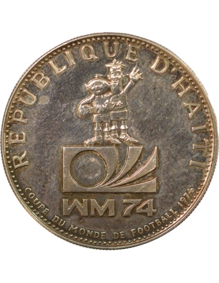 Haïti Coupe du Monde 1974 25 gourdes Argent 1973 Ottawa
