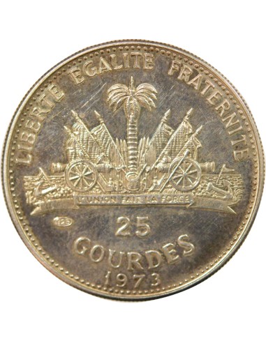 Haïti Coupe du Monde 1974 25 gourdes Argent 1973 Ottawa