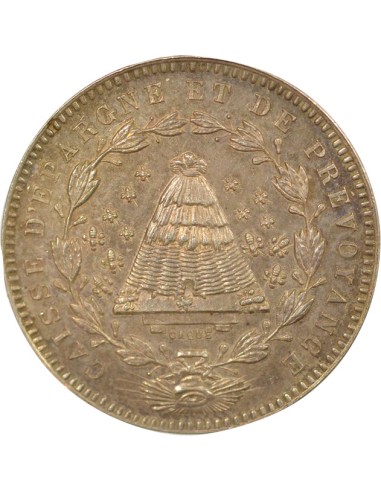 Caisse d'Epargne d'Angers 1 jeton Argent Poinçon Corne (après 1879)