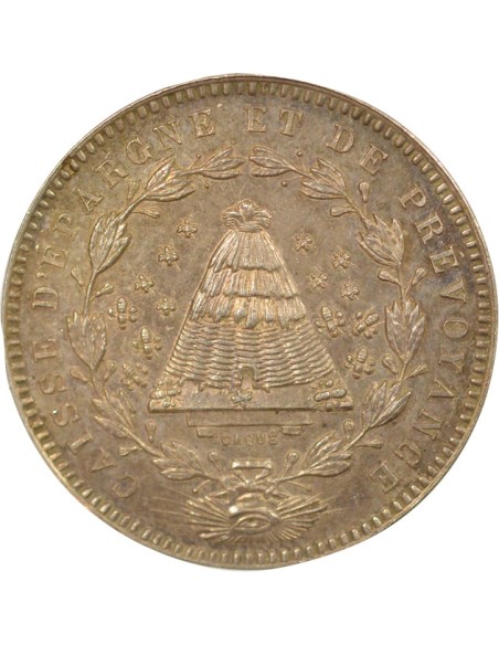 Caisse d'Epargne d'Angers 1 jeton Argent Poinçon Corne (après 1879)