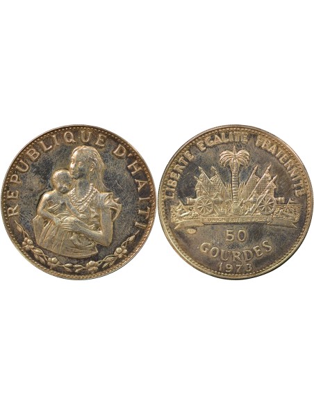 Haïti Femme & Enfant 50 gourdes Argent 1973 Ottawa