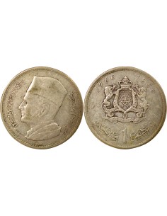 Maroc Mohammed V du Maroc 1 dirham Argent 1960 A Paris