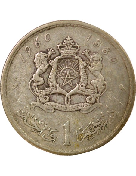 Maroc Mohammed V du Maroc 1 dirham Argent 1960 A Paris